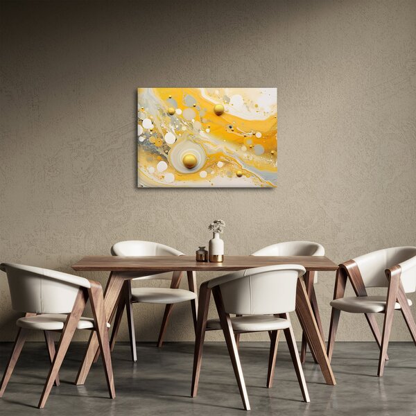 Obraz - Abstrakcyjne tło ze złotą dekoracją (70x50 cm)