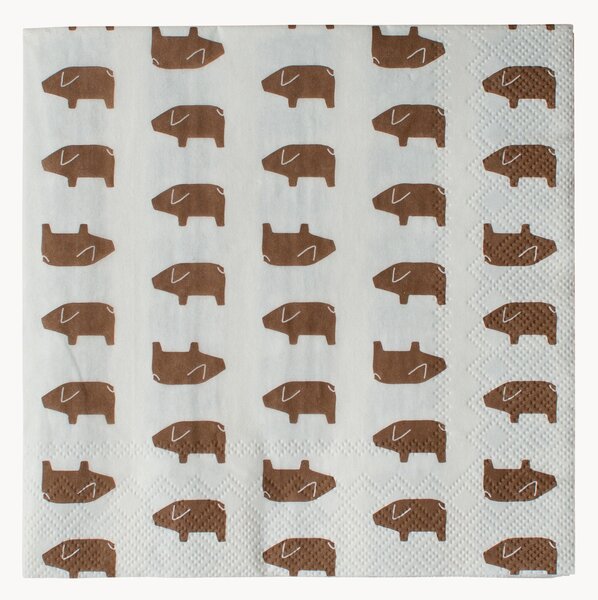 Komplet serwetek Swedish Pigs, 12 elem
