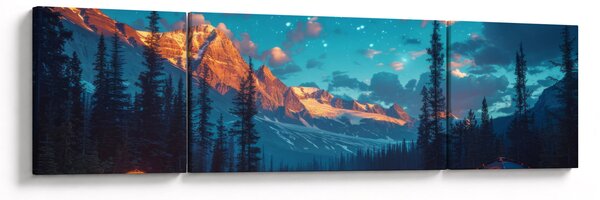 Obraz - Kemping w górach (170x50 cm)