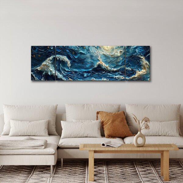 Obraz - Malowanie nieba i morza (170x50 cm)