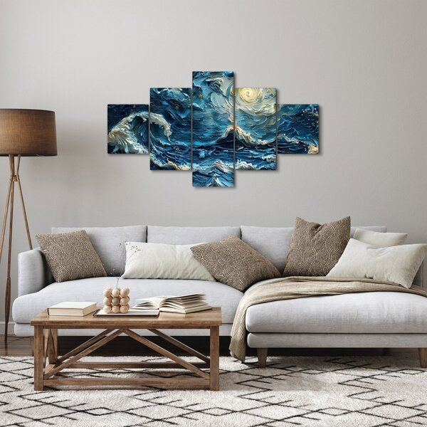 Obraz - Malowanie nieba i morza (125x70 cm)
