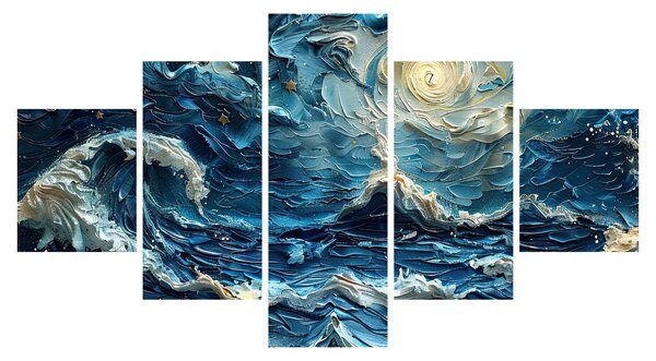 Obraz - Malowanie nieba i morza (125x70 cm)