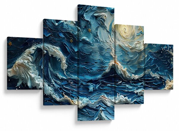 Obraz - Malowanie nieba i morza (125x70 cm)