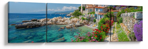 Obraz - Malownicza nadmorska wioska (170x50 cm)