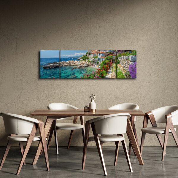 Obraz - Malownicza nadmorska wioska (170x50 cm)