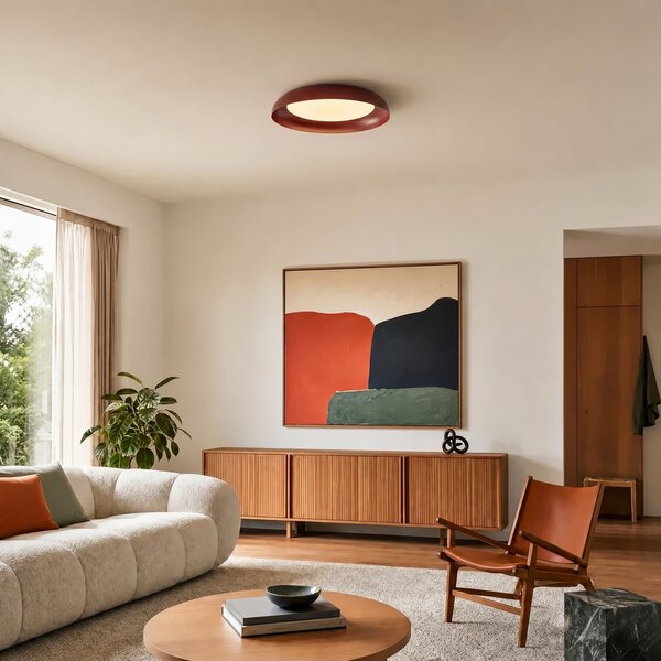 Lampa Sufitowa Lindby, Florie, czerwony, salon, tworzywo sztuczne, nowoczesny