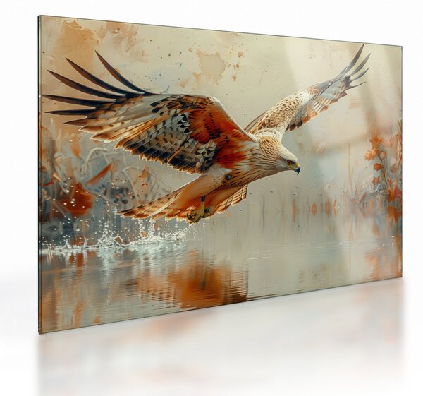 Obraz na szkle - Ptak drapieżny (70x50 cm)