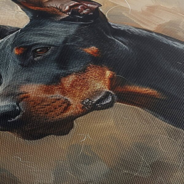 Obraz - Portret Dobrmana (170x50 cm)