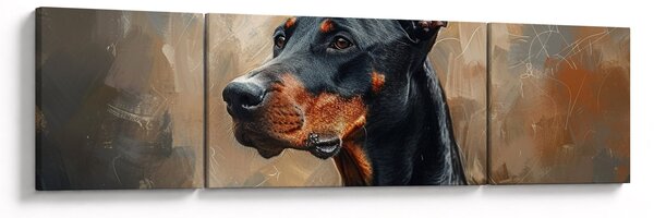 Obraz - Portret Dobrmana (170x50 cm)