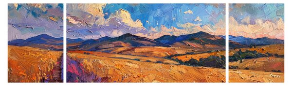 Obraz - Obraz olejny przedstawiający krajobraz (170x50 cm)