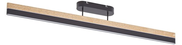 Lampa Sufitowa Lucande, Holven, ściemnialny, drewniany, salon, drewno, nowoczesny