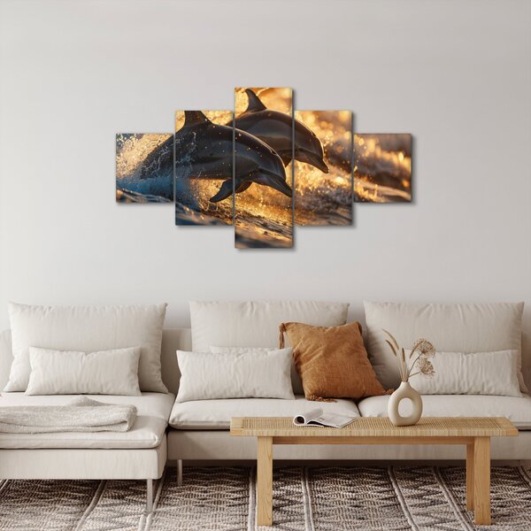 Obraz - Delfiny (125x70 cm)