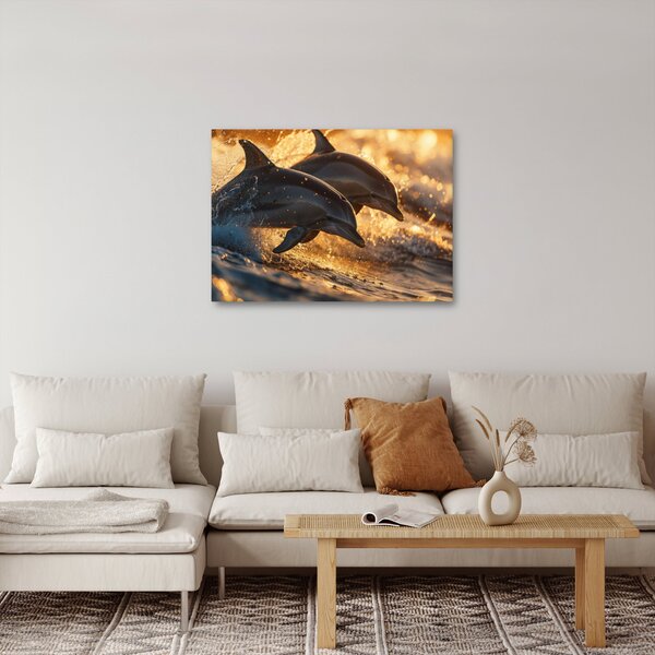 Obraz - Delfiny (70x50 cm)