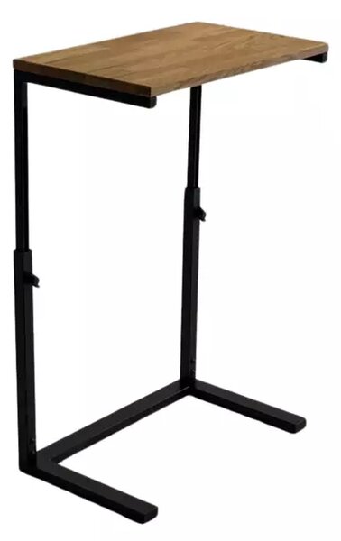 Regulowany stolik pomocnik drewniano-metalowy