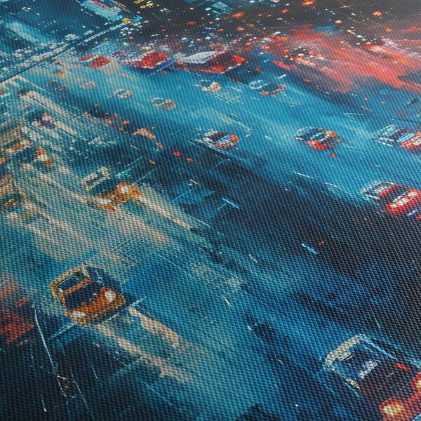 Obraz - Duże miasto, obraz olejny (170x50 cm)