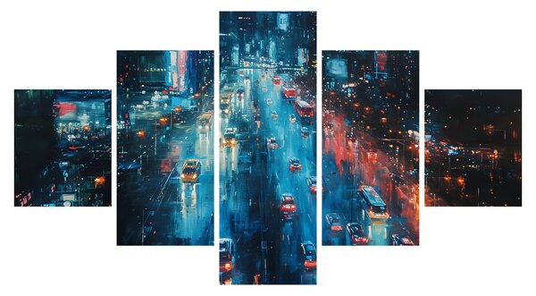 Obraz - Duże miasto, obraz olejny (125x70 cm)
