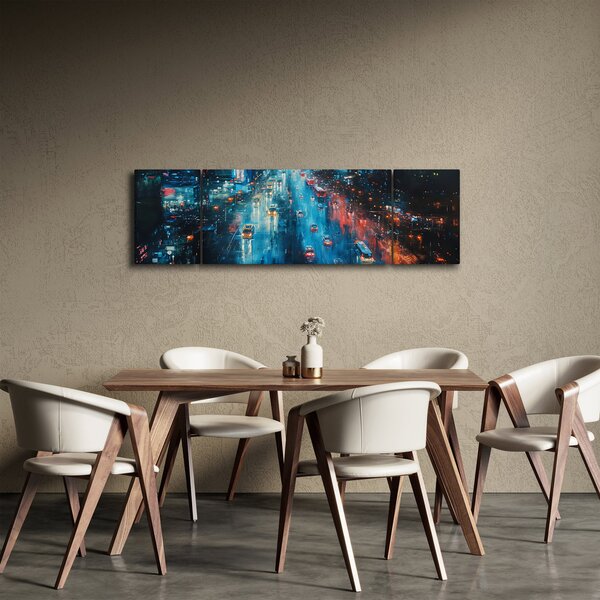 Obraz - Duże miasto, obraz olejny (170x50 cm)