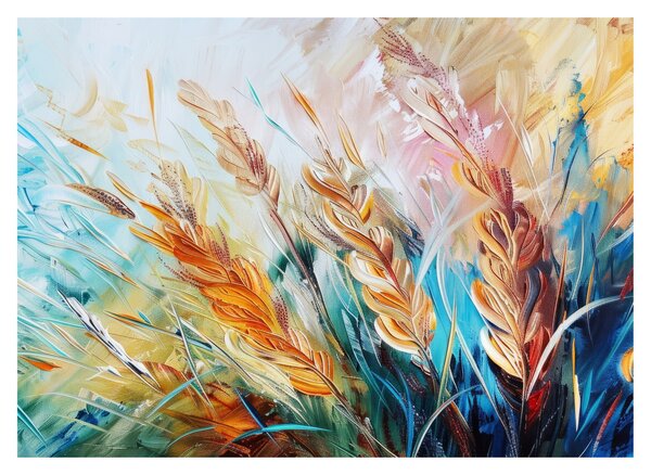 Obraz na szkle - Pszenica, abstrakcja (70x50 cm)