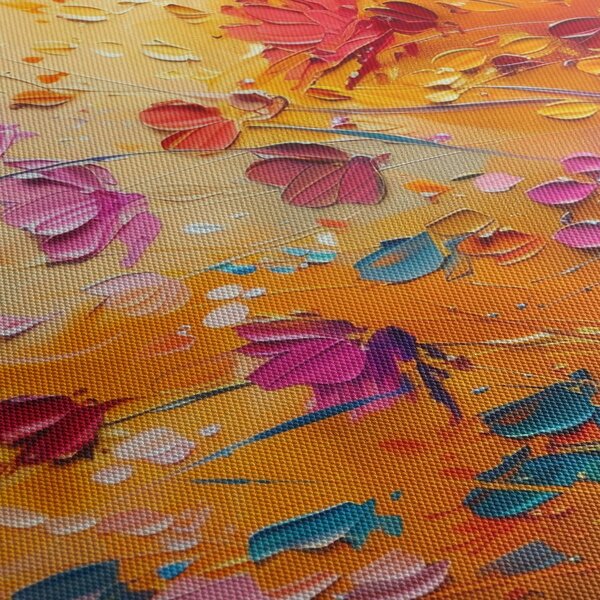 Obraz - Malowanie kolorowych kwiatów (125x70 cm)