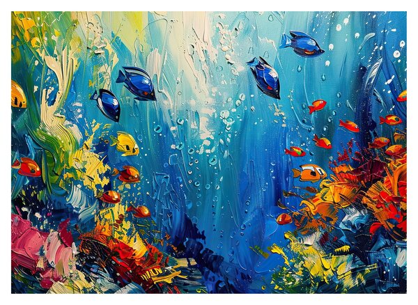 Obraz - Malowanie podwodnego świata (70x50 cm)
