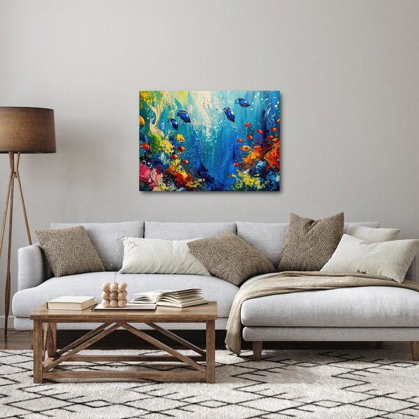 Obraz - Malowanie podwodnego świata (70x50 cm)