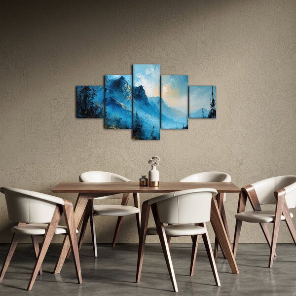 Obraz - Malowanie gór (125x70 cm)