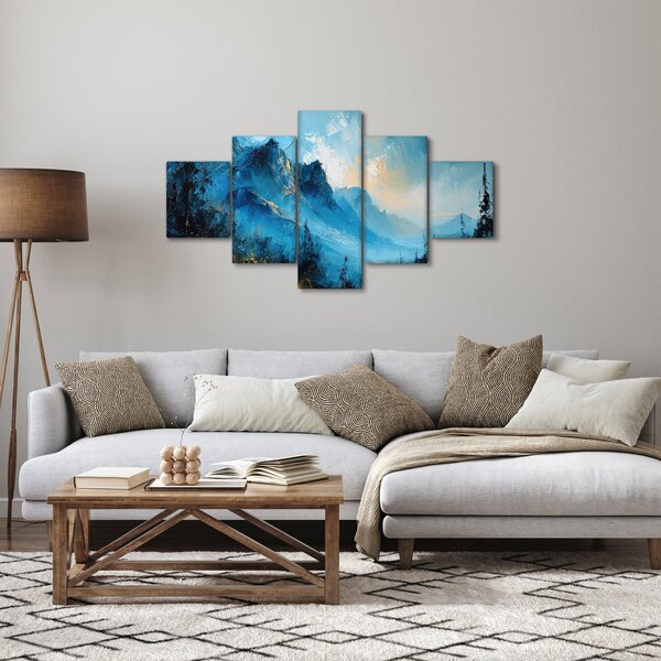 Obraz - Malowanie gór (125x70 cm)