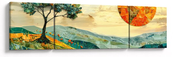 Obraz - Ilustracja krajobrazu (170x50 cm)