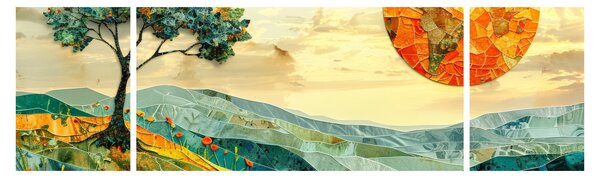 Obraz - Ilustracja krajobrazu (170x50 cm)