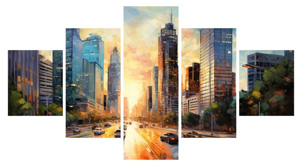Obraz - Malowanie miasta (125x70 cm)