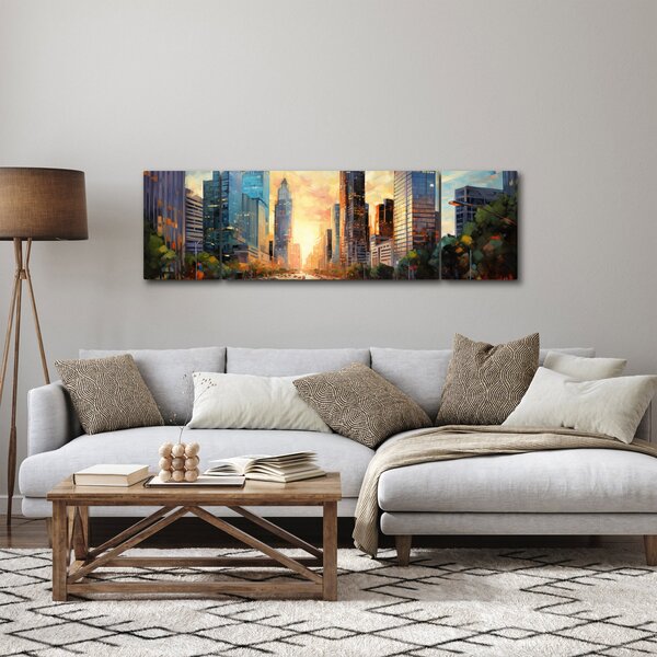 Obraz - Malowanie miasta (170x50 cm)