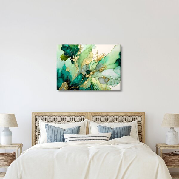 Obraz - Zielona abstrakcja (70x50 cm)