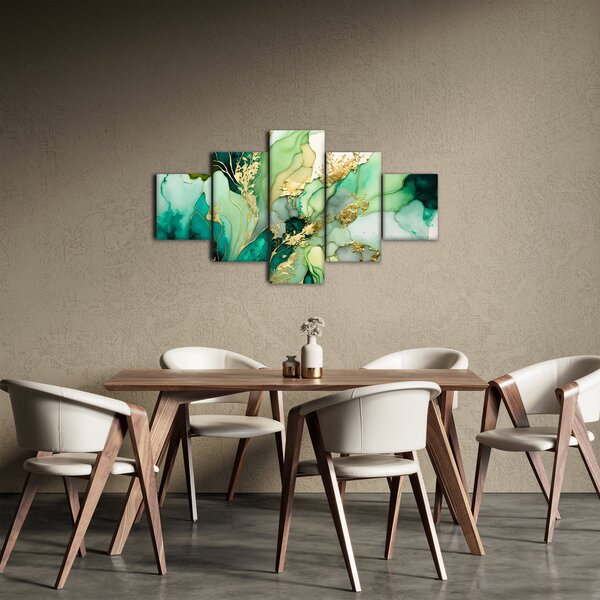Obraz - Zielona abstrakcja (125x70 cm)