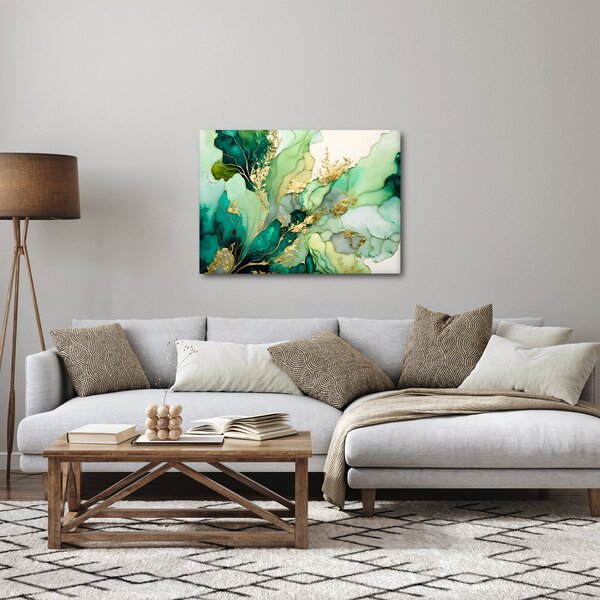 Obraz - Zielona abstrakcja (70x50 cm)