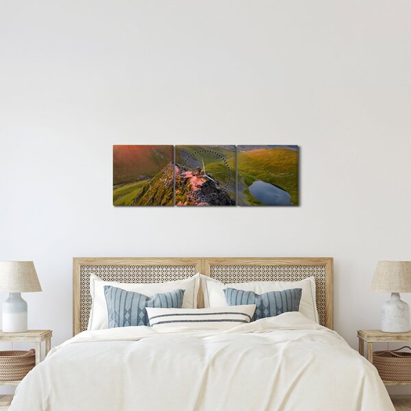 Obraz - Blencathra (z zegarem) (90x30 cm)