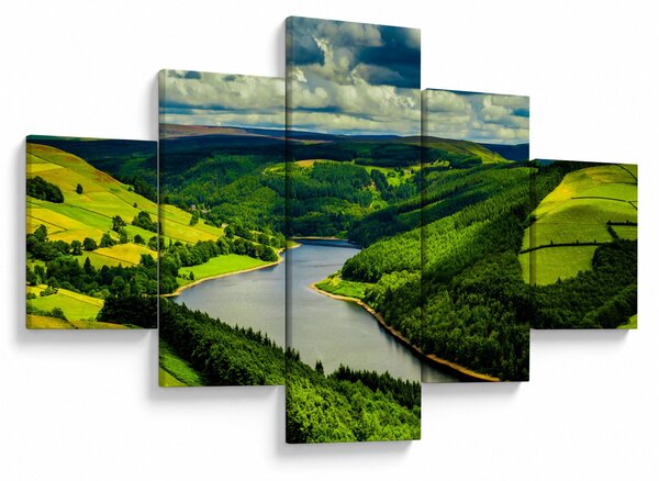 Obraz - Zielony krajobraz (125x70 cm)