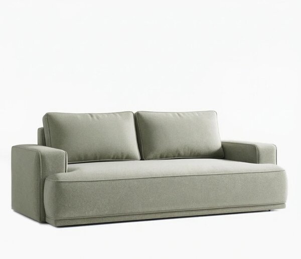 Sofa z Funkcją Spania CAMELIA Szara Boucle Nowoczesna