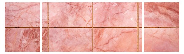 Obraz - Różowe, marmurkowe płytki (170x50 cm)
