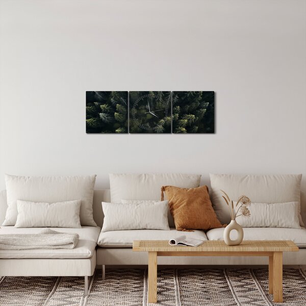 Obraz - Las (z zegarem) (90x30 cm)