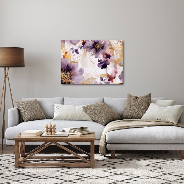 Obraz - Kwiaty akwarelowe (70x50 cm)