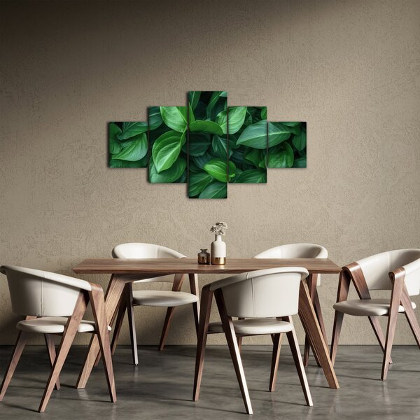 Obraz - Zielone liście (125x70 cm)