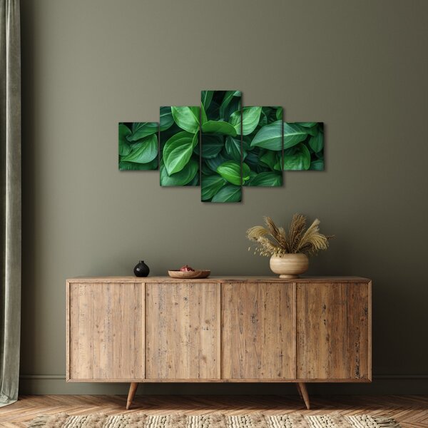 Obraz - Zielone liście (125x70 cm)