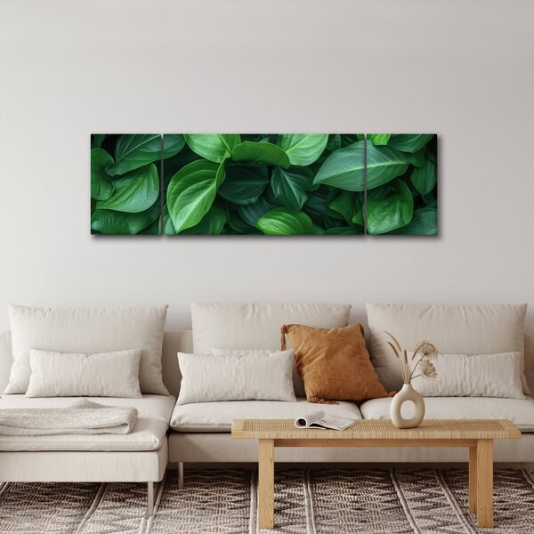 Obraz - Zielone liście (170x50 cm)