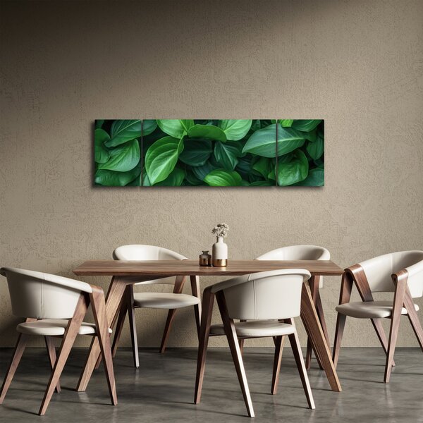 Obraz - Zielone liście (170x50 cm)