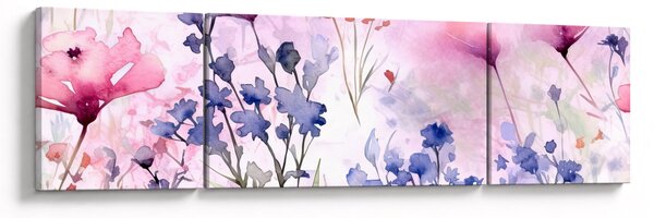 Obraz - Akwarelowa łąka (170x50 cm)