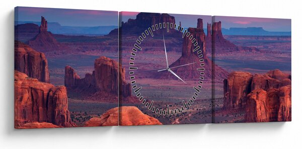 Obraz - Hunts Mesa (z zegarem) (90x30 cm)