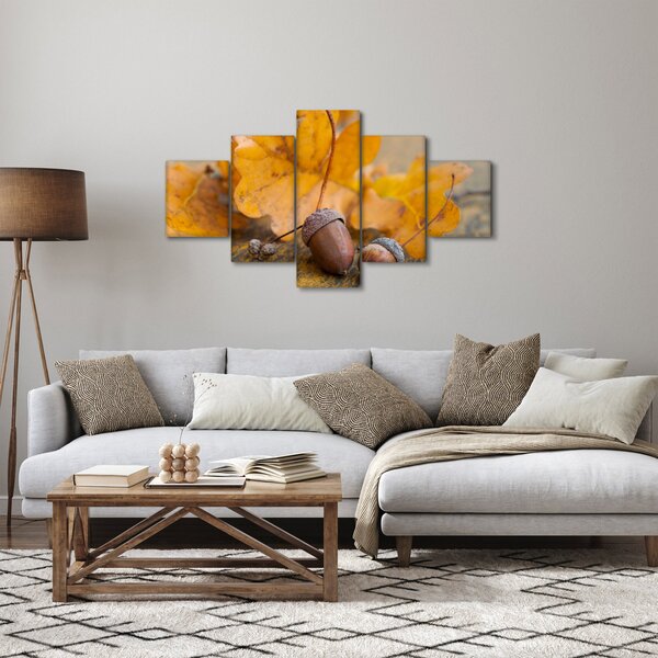 Obraz - Jesienne żołędzie (125x70 cm)