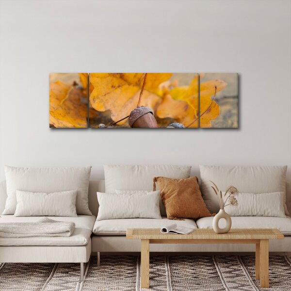 Obraz - Jesienne żołędzie (170x50 cm)