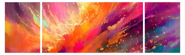 Obraz - Dynamiczna abstrakcja (170x50 cm)