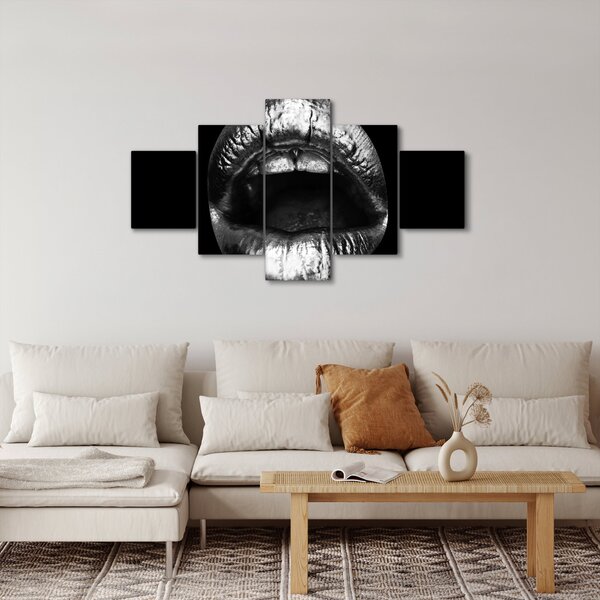 Obraz - Błyszczące usta (125x70 cm)